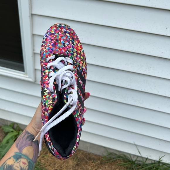 - PRE OWNED MEN’S ADIDAS ZX FLUX MULTICOLOR PRISM size 8 1/2 - Picture 9 of 16
